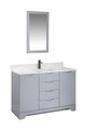 Set mobilier de baie (2 piese), Jussara, Teton 48, Gri