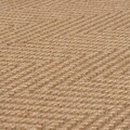 Covor Kira Jute Brown, Flair Rugs, 200x290 cm, iuta/poliester, maro