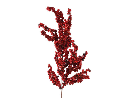 Floare artificiala Red Beads, Decoris, 15x8x68 cm, spuma, rosu