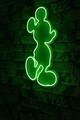 Decoratiune luminoasa LED, Mickey Mouse,  Benzi flexibile de neon, DC 12 V, Verde