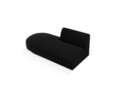 Modul canapea stanga 2 locuri, Miley, Micadoni Home, BL, 158x85x74 cm, catifea, negru