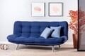 Canapea extensibila Misa Sofabed, Futon, 3 locuri, 198x128 cm, metal, bleumarin