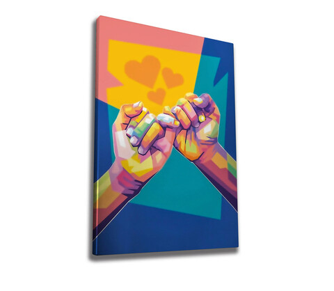Tablou decorativ, WY201 (70 x 100), 50% bumbac / 50% poliester, Canvas imprimat, Multicolor