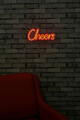 Decoratiune luminoasa LED, Cheers, Benzi flexibile de neon, DC 12 V, Rosu