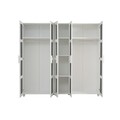 Dulap cu oglinda pentru haine Victoria - White, Anthracite, Vella, 220x50x201 cm