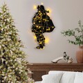 Decoratiune de luminoasa XMASBLACK-005, Tanelorn, 37x68 cm, metal, negru