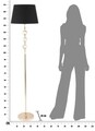 Lampadar Glam Roudy, Mauro Ferretti, 1 x E27, 40W, Ø40x170 cm, fier/textil