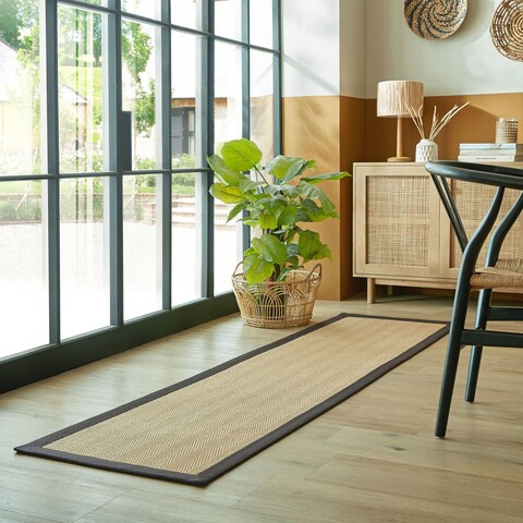 Covor Kira Jute Brown, Flair Rugs, 60x230 cm, iuta/poliester, maro