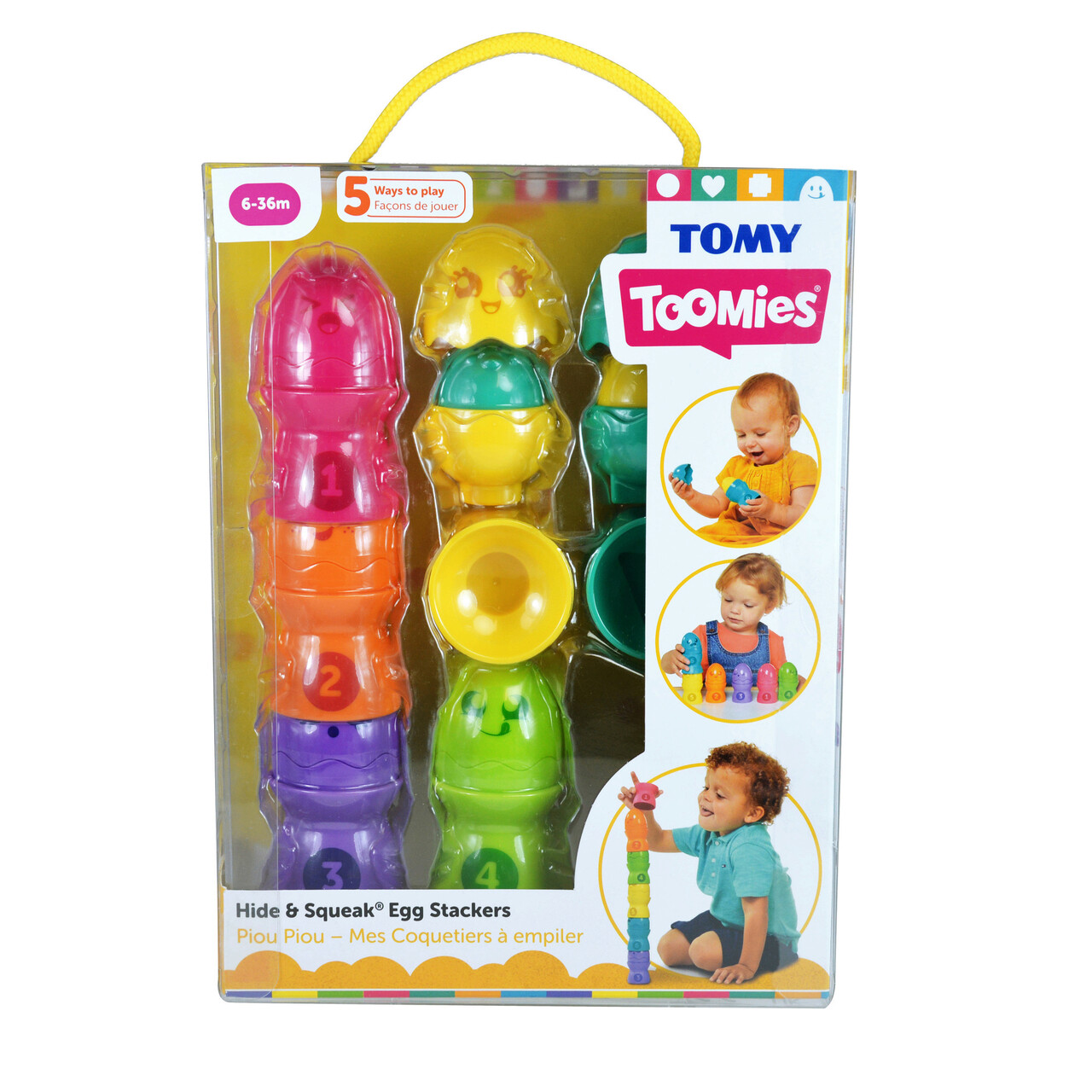 Set de joaca oua si forme colorate Tomy, 21.2x7x28 cm, plastic, multicolor - 1 | YEO