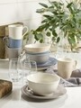 Set de masa 12 piese, Like Villeroy & Boch, Color Loop Horizon, portelan premium, albastru