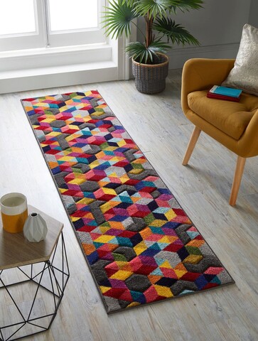 Covor Dynamic Multi, Flair Rugs, 60x230 cm, polipropilena, multicolor