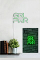 Decoratiune luminoasa LED, Girl Power, Benzi flexibile de neon, DC 12 V, Verde