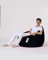 Fotoliu puf, Bean Bag, Ferndale Premium XXL, 115 x 130 cm, poliester impermeabil, negru