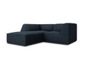 Coltar stanga 3 locuri, Ruby, Micadoni Home, BL, 186x180x69 cm, poliester, albastru navy