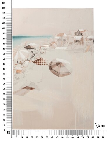 Tablou, Mauro Ferretti, Beach - B, 80 x 2 x 120 cm, lemn de pin/panza, multicolor