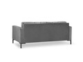 Canapea 2 locuri, Mamaia, Micadoni Home, BL, 152x92x75 cm, catifea, gri deschis