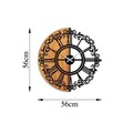 Ceas de perete, Wooden Clock, Lemn/metal, ø56 cm, Nuc / Negru