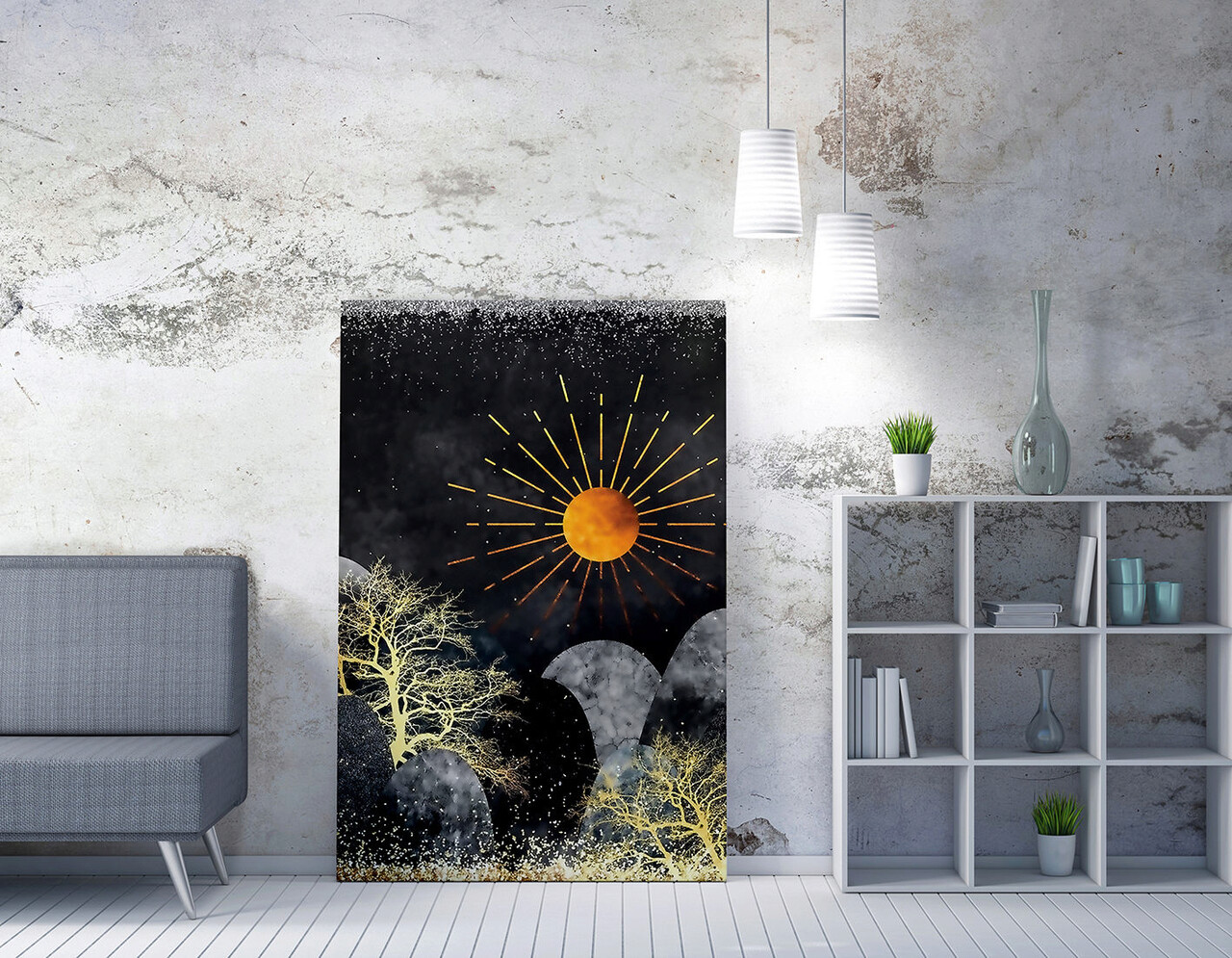 Tablou decorativ, WY249 (50 x 70), 50% bumbac / 50% poliester, Canvas imprimat, Multicolor