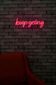 Decoratiune luminoasa LED, Keep Going, Benzi flexibile de neon, DC 12 V, Roz