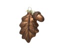 Glob Leaf w acorn, Decoris, 7x2x10.5 cm, sticla, maro