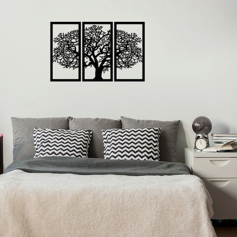 Decoratiune de perete, Ağaç 5, Lemn, 105 x 66 cm, Negru