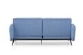 Canapea extensibila Ron Sofabed, Futon, 3 locuri, 190x125 cm, metal, albastru grizzled