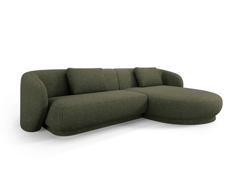 Coltar dreapta 4 locuri, Camden, Cosmopolitan Design, 289x177x72 cm, tesatura chenille, verde