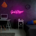 Decoratiune luminoasa LED, Goal Digger, Benzi flexibile de neon, DC 12 V, Roz