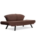 Canapea extensibila Genzo, Futon, 2 locuri, 177x81x87 cm, metal, maro