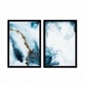 Set 2 tablouri decorative, Alpha Wall, Water Splash, 36x51 cm