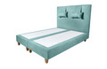 Pat matrimonial, Stockholm, Classic E, 180x200 cm, saltea tip Pocket, topper memory, Mint