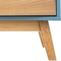 Noptiera cu 1 sertar si 1 raft, 157244B, 43x30x62 cm, lemn de pin/MDF, bleu