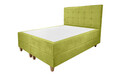 Pat matrimonial, Stockholm, Dots E, 180x200 cm, saltea tip Pocket, topper memory, Verde