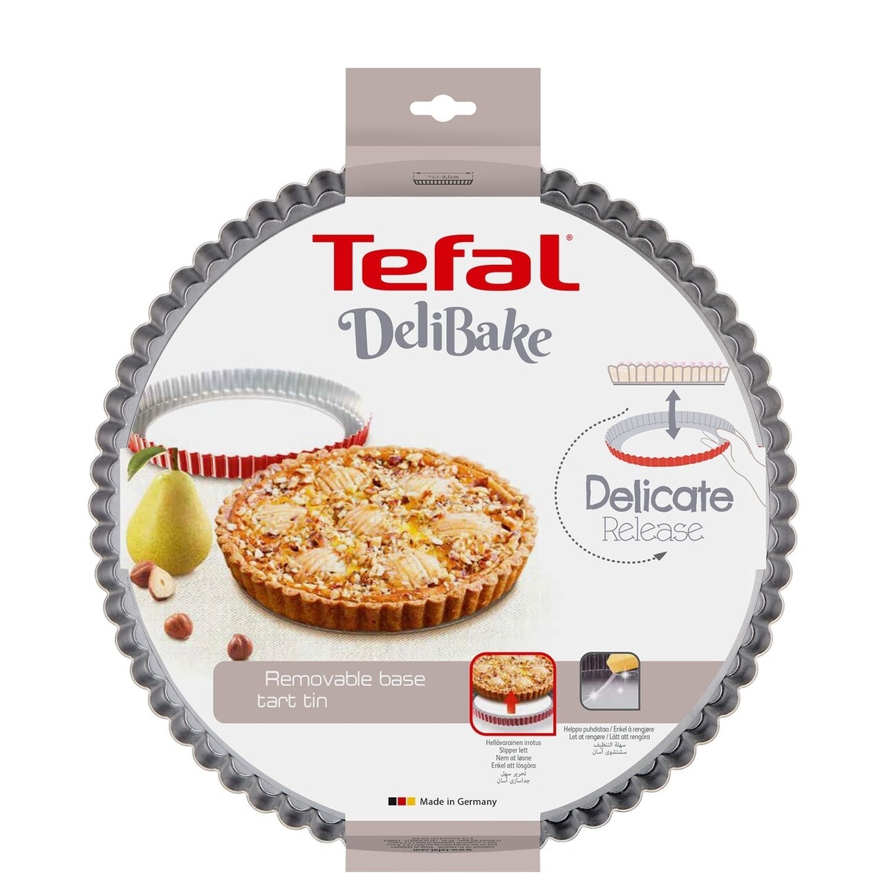 Tava Pentru Cuptor Cu Bază Detașabilă, Tefal Delibake, 30 Cm Ø, Oțel Carbon