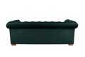 Canapea Oxford Chesterfield, 93x214x75 cm, 3 locuri, Verde