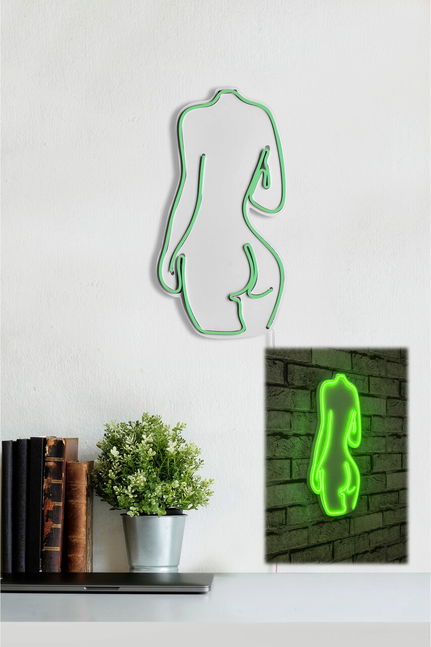 Decoratiune luminoasa LED, Sexy Woman, Benzi flexibile de neon, DC 12 V, Verde - 1 | YEO