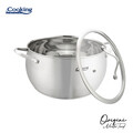 Oala cu capac 6 L, ORIGINI by Chef Nicolai Tand, Cooking by Heinner, 24x13.5 cm, inox/sticla termorezistenta, argintiu