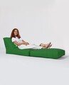 Fotoliu extensibil, Siesta, Ferndale Bean Bag, 55 - 180 cm, poliester impermeabil, verde