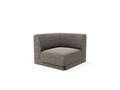 Modul canapea colt 1 loc, Miley, Micadoni Home, BL, 85x85x74 cm, poliester chenille, gri