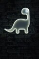 Decoratiune luminoasa LED, Dino the Dinosaur,  Benzi flexibile de neon, DC 12 V, Alb