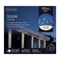 Instalatie cu 8 functii Icicle, Lumineo, 1100 cm, 259 LED-uri, lumina calda