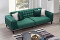 Canapea Nice, Pandia Home, 240x95x75 cm, lemn, verde inchis