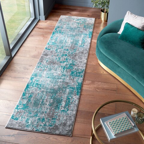 Covor Wonderlust Green, Flair Rugs, 80x300 cm, polipropilena, verde