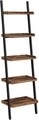 Biblioteca Ladder, Vasagle, 64 x 35 x 186 cm, otel/PAL, maro/negru mat