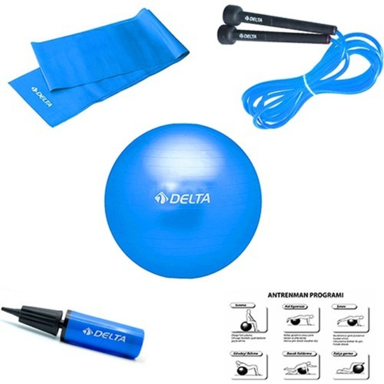 Set 6 Piese Pentru Yoga/pilates 267DLT1883, Delta, PVC, Albastru