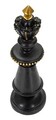 Statueta decorativa / Piesa de sah Rege, Black King, Mauro Ferretti, Ø11 x 32.5 cm, polirasina, negru/auriu