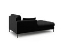 Sezlong living stanga 1 loc, Mamaia, Micadoni Home, BL, 185x102x75 cm, tesatura tip twill, negru