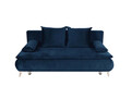 Canapea extensibila Sofie Lux, 203x92x86 cm, 3 locuri, lada pentru depozitare, Albastru navy