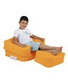 Set fotoliu si taburet pentru copii, Bean Bag, Ferndale, 65x50x40 cm, poliester impermeabil, portocaliu