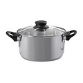 Oala cu capac Lima, Domotti, Ø24 cm, 6.1 L, inox/sticla, argintiu